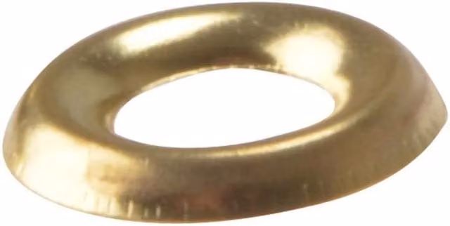 Forgefix No.8 Polished Solid Brass Screw Cup Washers, Gold, 200 Pack