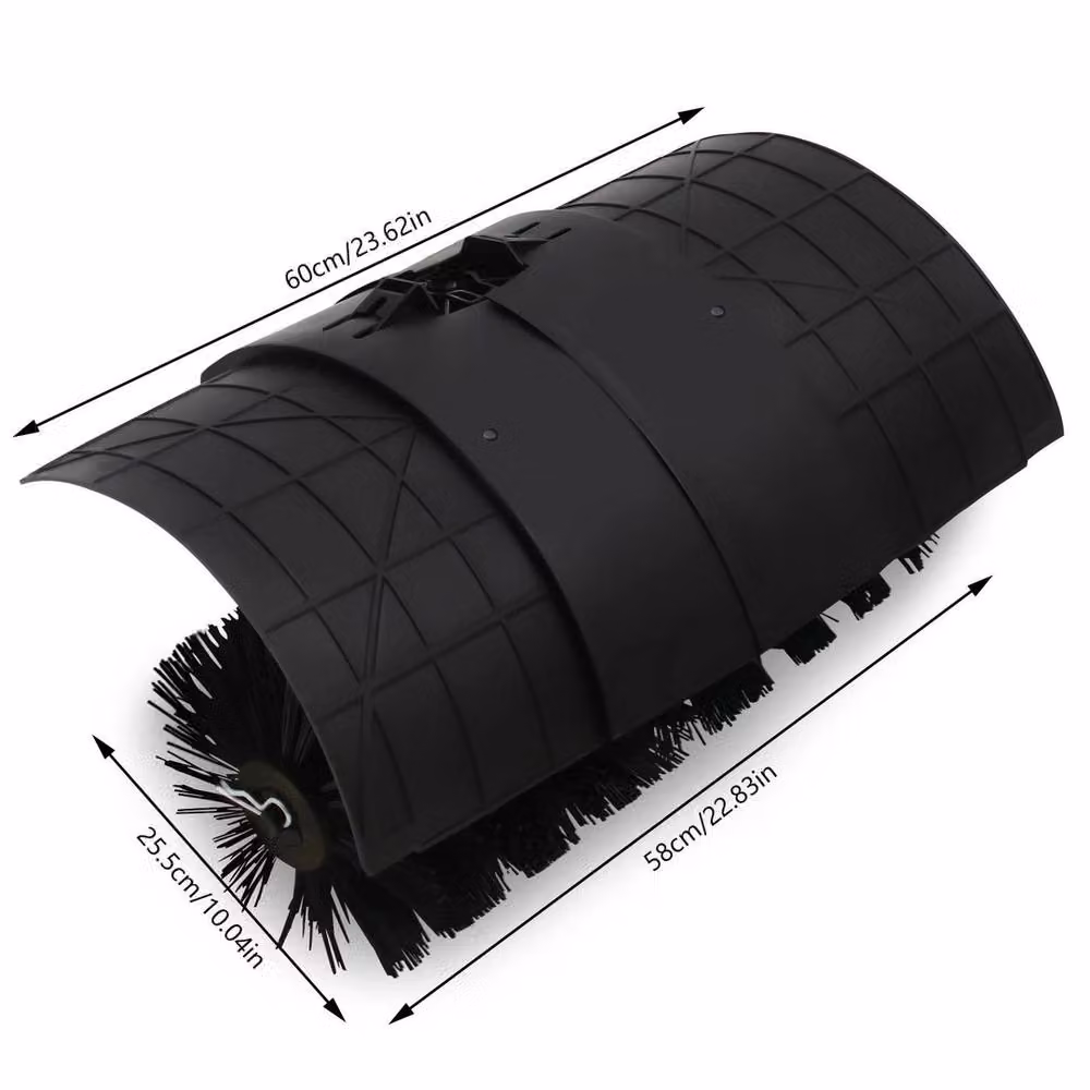 NESTLUNE Gas Power Sweeper Bristle Brush with Couple Shaft in Black, W/D/H: 100 x 15 cm – 2