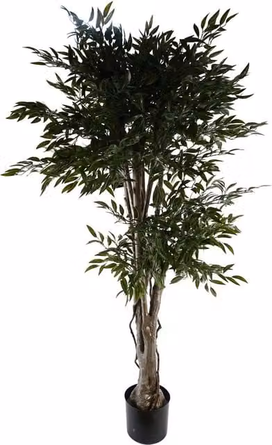 UV Resistant Green Ruscus Artificial Tree with Plastic Leaves