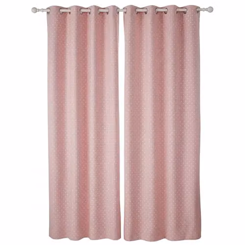 Rapport Home Float Away Polycotton Eyelet Window Curtains, Pink, W: 135 cm, H: 165 cm