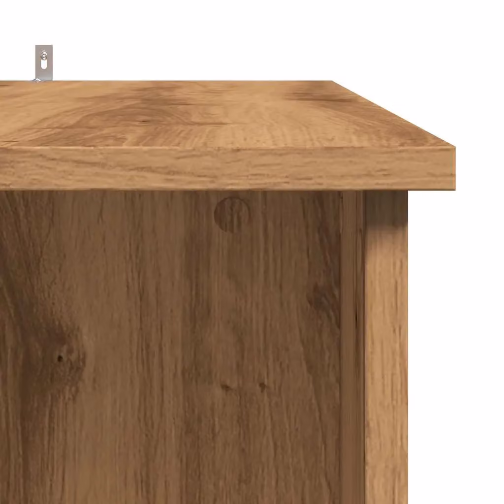 Berkfield Home Bar Table with Shelf in Artisan Oak Brown, W/D/H: 102 x 50 x 103.5 cm – 5