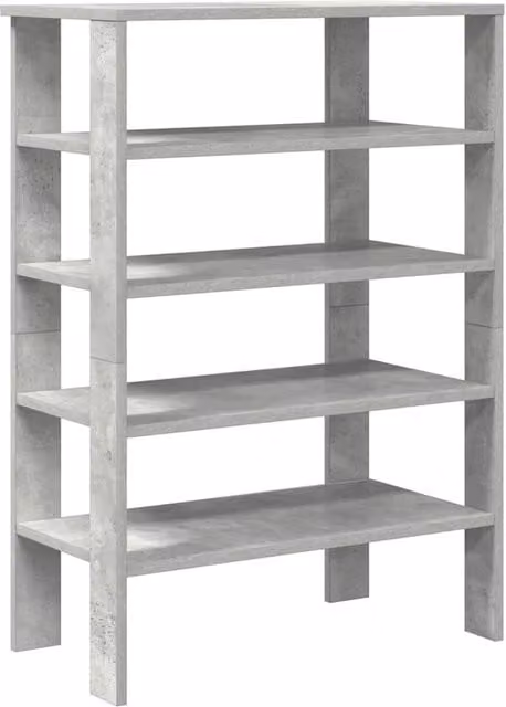 Berkfield Home Freestanding Shoe Rack in Grey MDF, W/D/H: 61 x 32 x 87.5 cm – 1