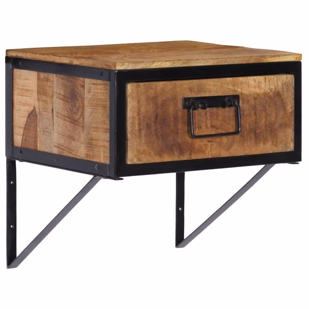 Berkfield Home Beautiful Bedside Cabinet in Brown Solid Mango Wood, W/D/H: 40 x 35 x 40 cm – 2