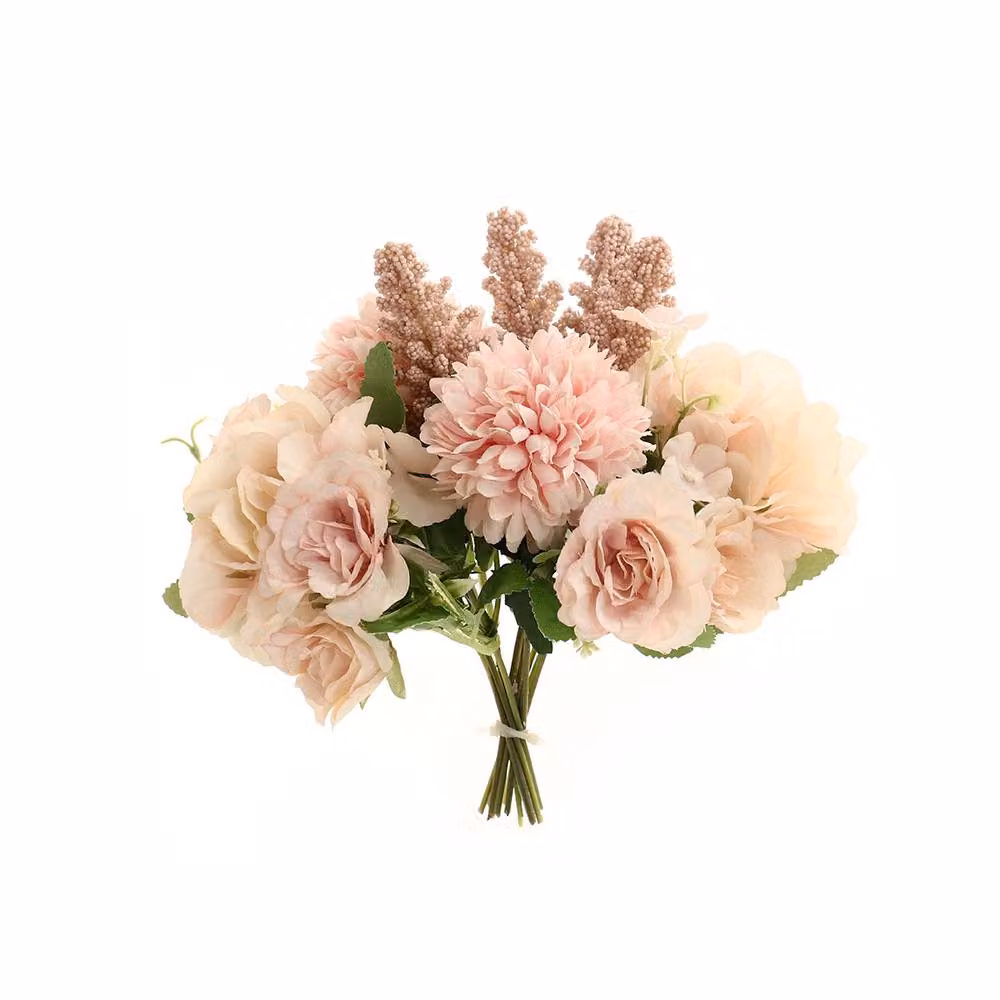 Garden Sanctuary Pink Romantic Artificial Mixed Floral Bouquet for Wedding and Home Decoration – 2