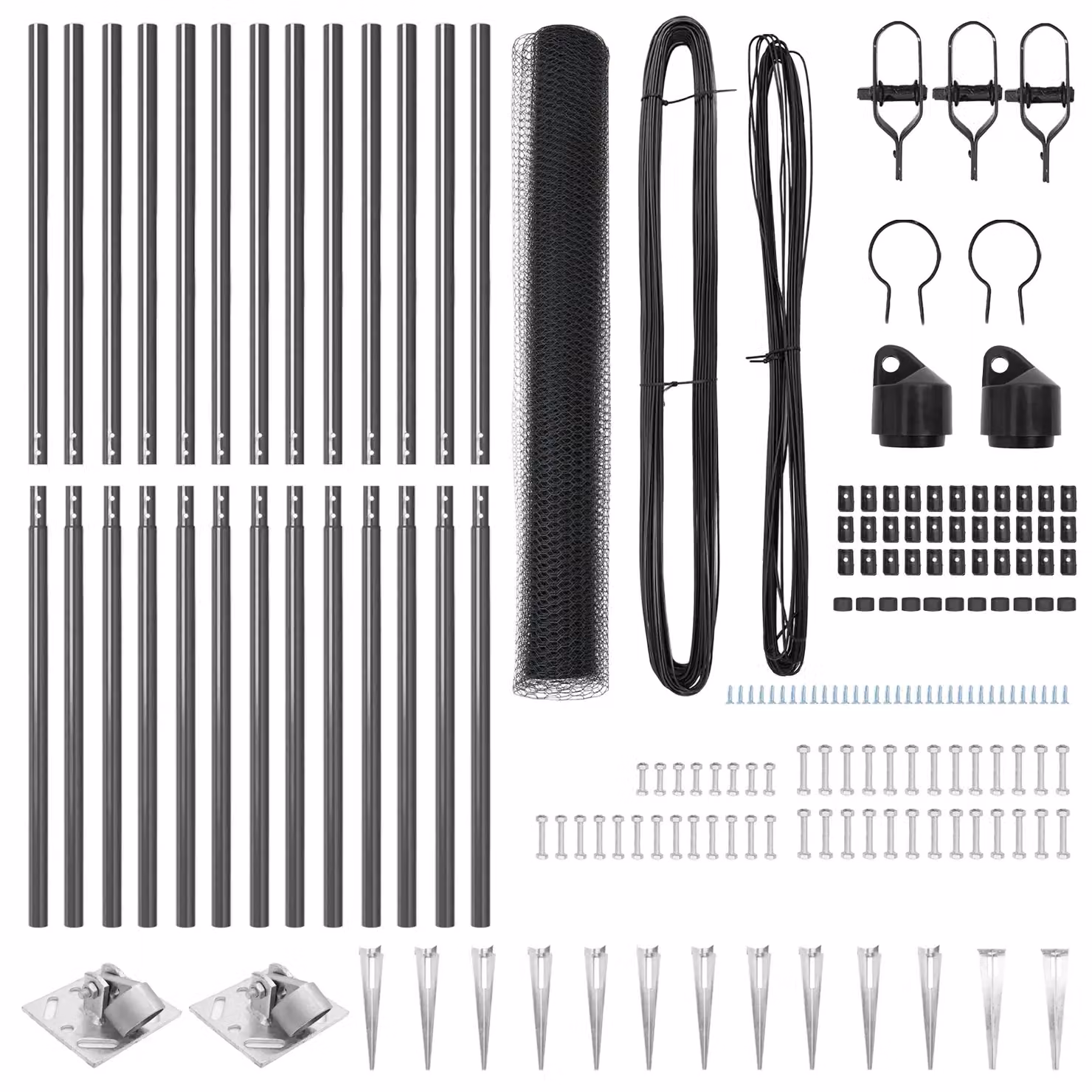 Berkfield Home Grey Steel and PVC Coated Fencing Set of 2, W: 25 m, H: 1.2 m – 3