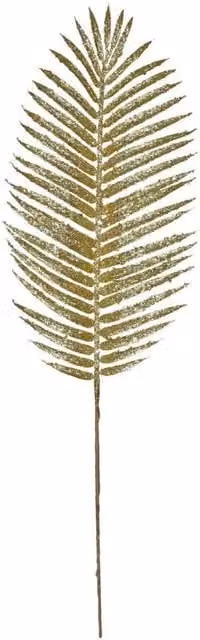 KDMD Gold Glitter Palm Leaf Artificial Floral Plants, Pack of 6