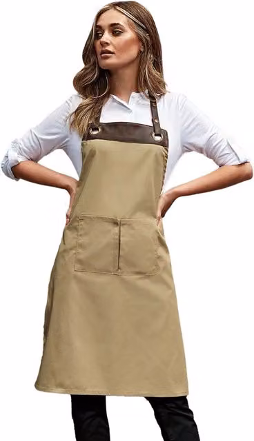 Premier Espresso Bib Apron in Beige