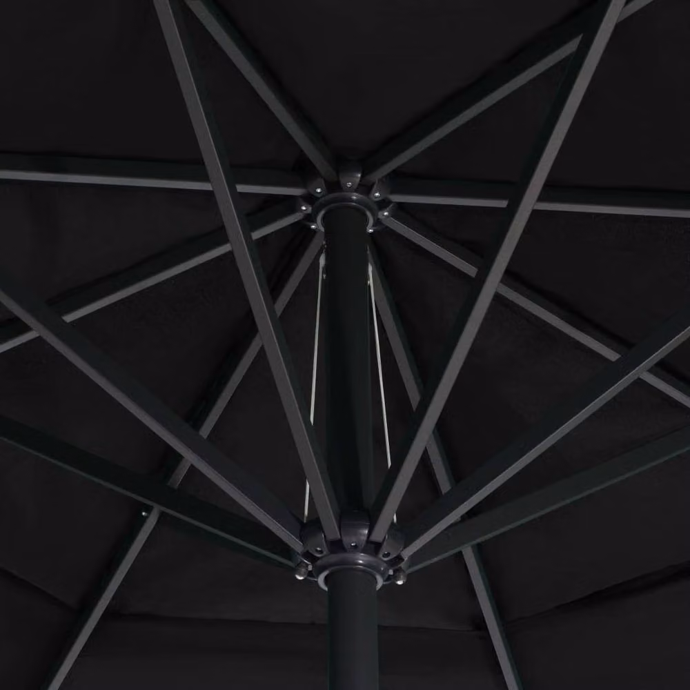 Berkfield Home Outdoor Parasol with Aluminium Pole, Black – 3