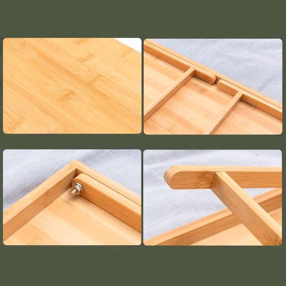 VOGREX Bamboo Folding Low Coffee Tatami Table in Beige – 2