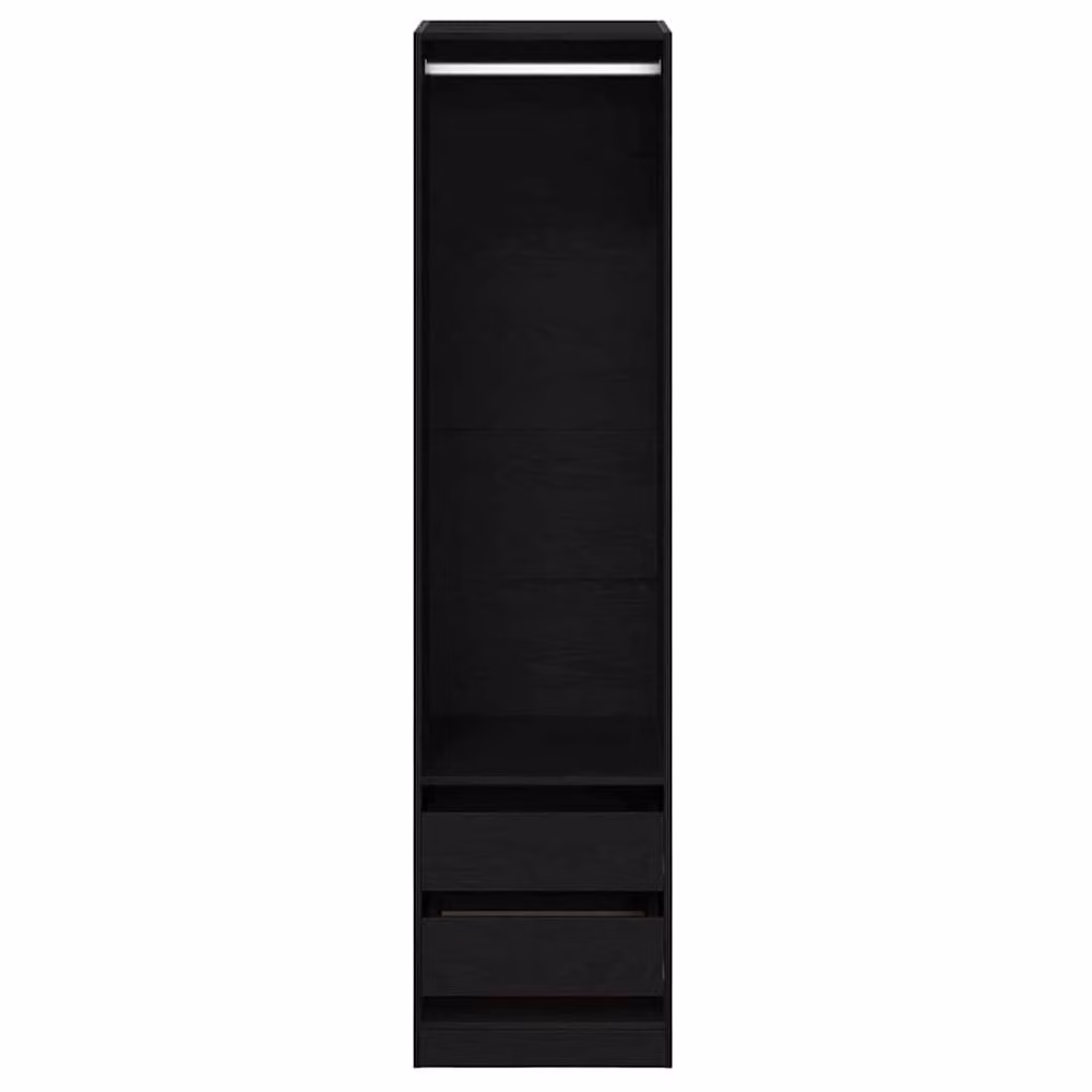 Berkfield Home Modern Black Oak Wardrobe, W/D/H: 50 x 50 x 200 cm – 3