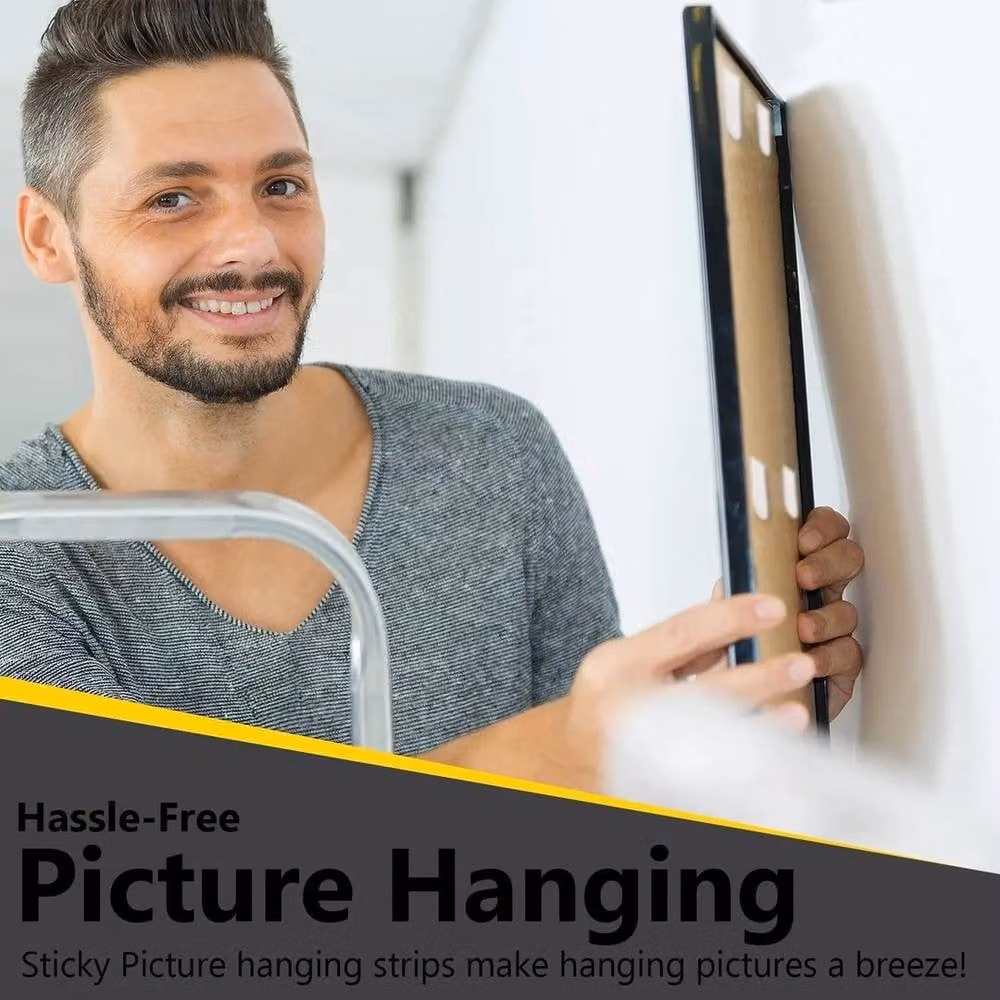 PAWNORA White Double-Sided Plastic Picture Hanging Mounting Strips, 60 Pairs – 3