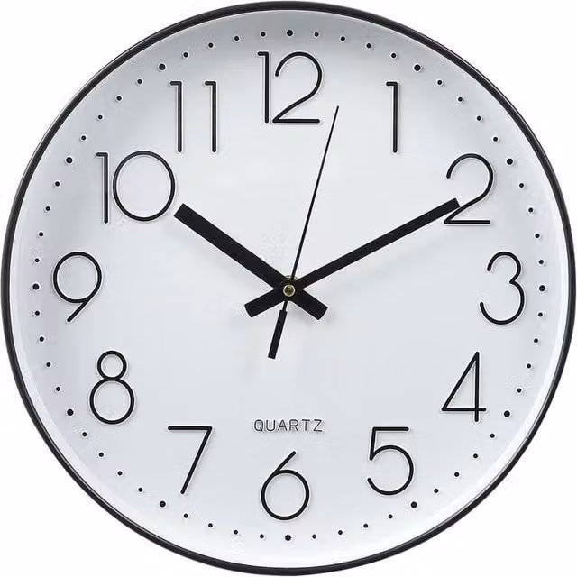 Kelvenix White Round Silent Quartz Analog Wall Clock, Diameter: 30.48 cm – 1