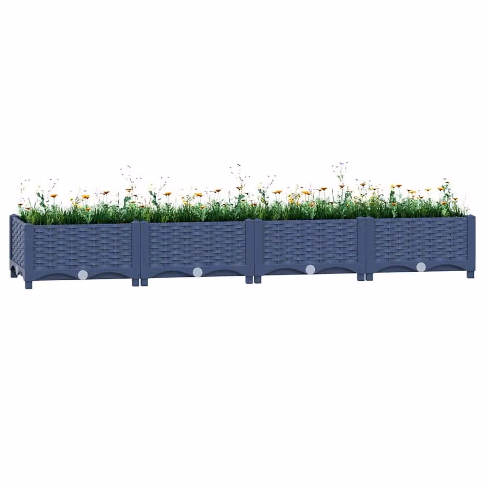 Berkfield Home Grey Polypropylene Raised Bed W/D/H: 160 x 40 x 23 cm – 2