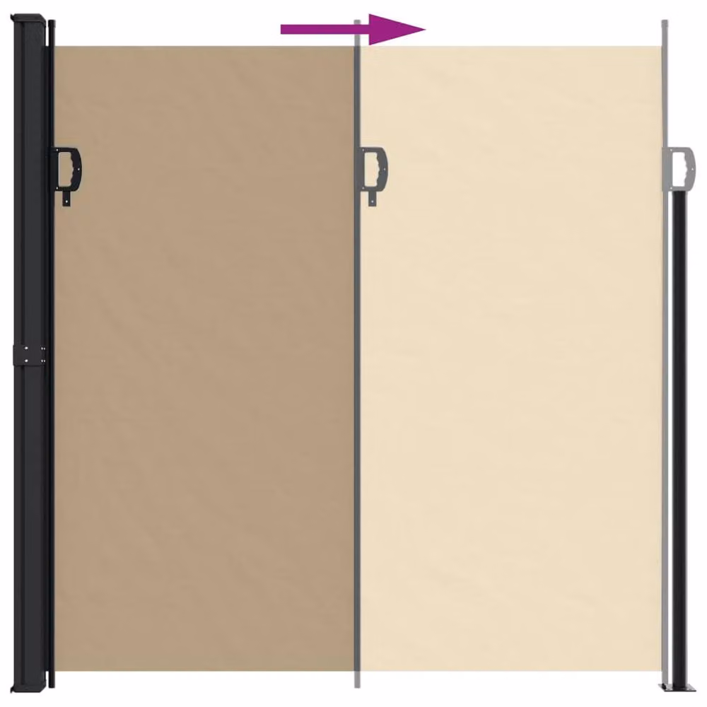 Berkfield Home Retractable Side Awning in Beige, W/D/H: 200 x 600 cm – 3