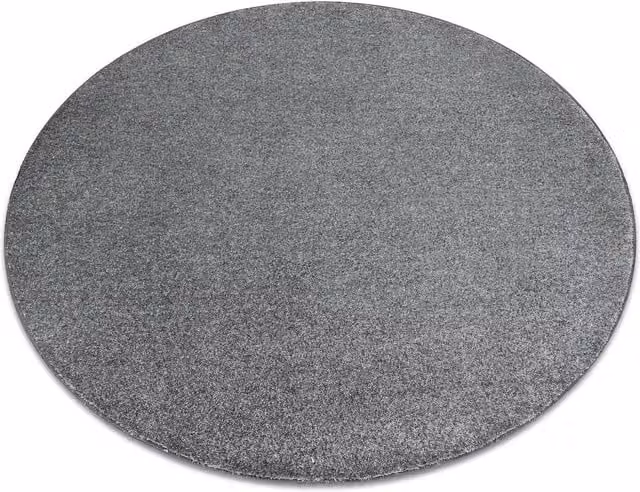 RugsX Indus Round Grey Polyester Rug, Diameter: 133 cm