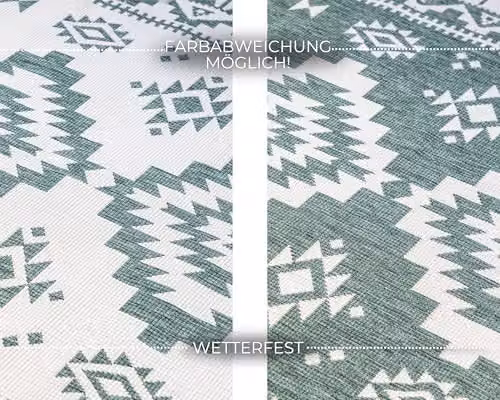 Elle Decoration Oriental Reversible Indoor and Outdoor Rug, Green, W: 160 cm, L: 230 cm – 3
