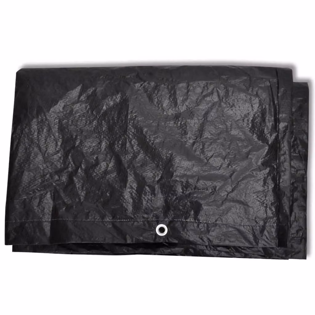 Berkfield Home Water-Repellent Bench Cover in Black, W/D/H: 140 x 70 x 90 cm – 3