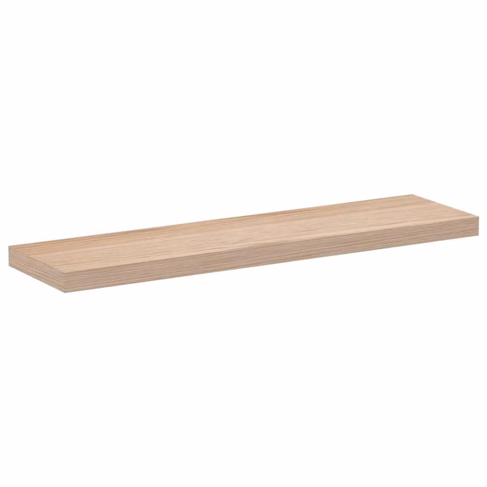 Berkfield Home Durable Floating Shelf in Beige Engineered Wood, W: 90 cm, D: 23.5 cm, H: 4 cm – 2