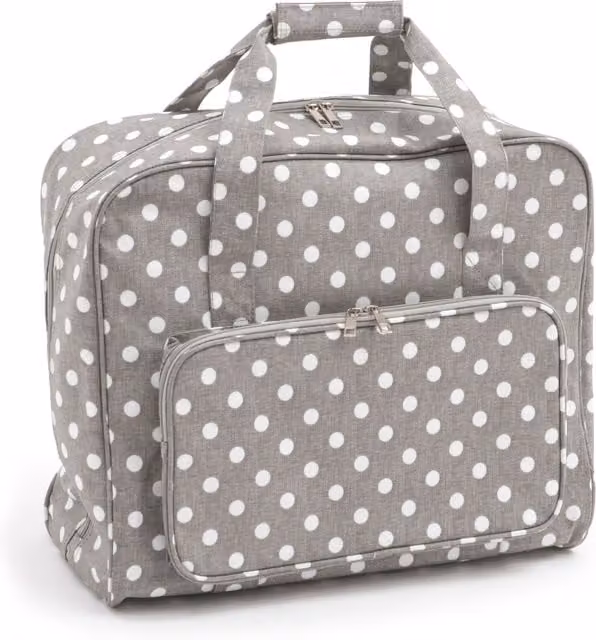 Hobbygift MR4660 8 Value Collection Sewing Machine Bag in Grey Linen Polka Dot, W/D/H: 20 x 43 x 37 cm – 1