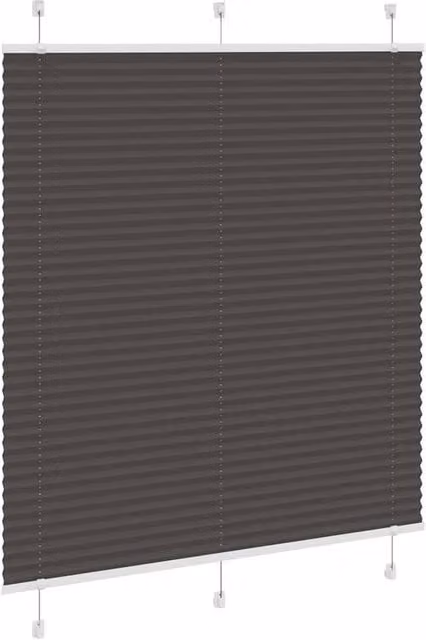 Berkfield Home Single Pleat Opaque Polyester Blind in Black/Anthracite, W: 120 cm, H: 100 cm