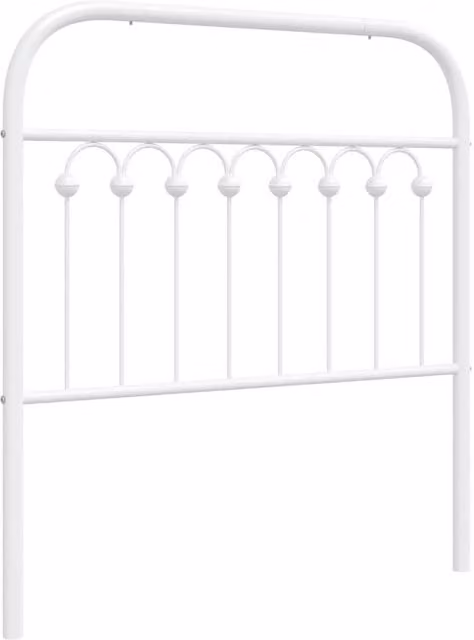 Berkfield Home Classic Metal Headboard in White, 90 cm – 1