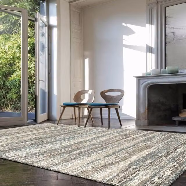 The Rug Shop UK Beige Modern Abstract Machine Woven Area Rug, W: 200 cm, L: 290 cm