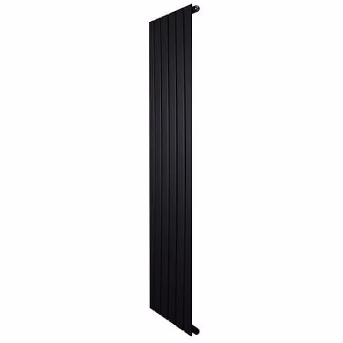 Monster Shop Modern Designer Single Column Vertical Radiator in Matt Black Carbon Steel, H: 160 cm x W: 42 cm – 1