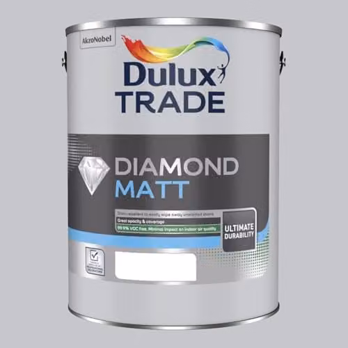 Dulux Trade Diamond Matt Paint in Dove Grey, 5l