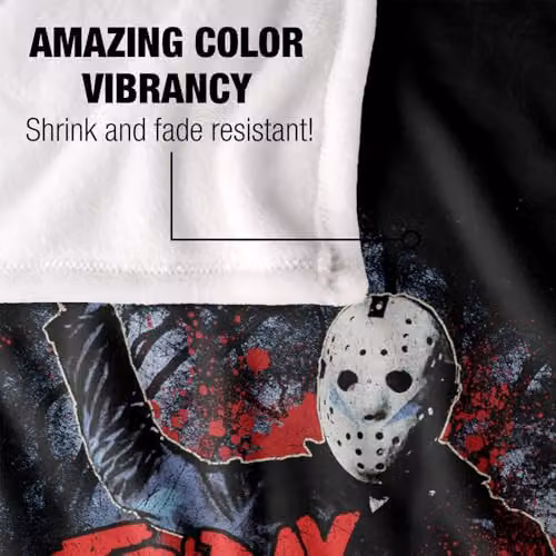 Warner Bros. Friday The 13th Cabin Silky Touch Super Soft Fleece Throw Blanket, Multicolour, W: 91.44 cm x D: 147 cm – 3