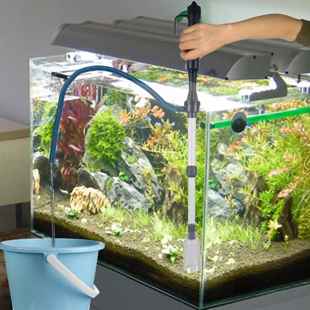 VOGREX Electric Aquarium Fish Tank Vacuum Cleaner, Black, Length: 110 cm – 4