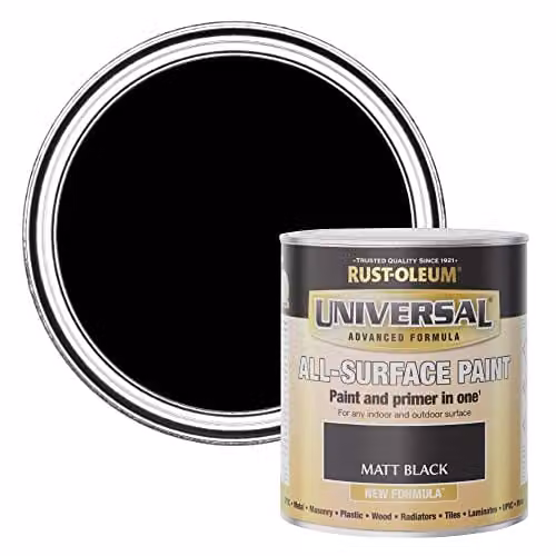 Rust-Oleum Universal Paint and Primer Matt Black 750ml – 1