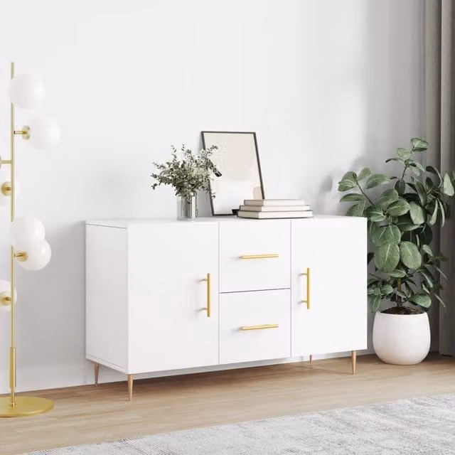 Berkfield Home Modern White Matt Sideboard, W/D/H: 100 x 36 x 60 cm – 1