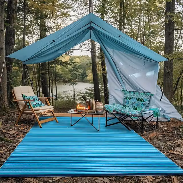 I LOVE FANCY DRESS LTD Green Decore Weaver Outdoor Rug in Turquoise, Blue and Green, W: 240 cm, L: 300 cm
