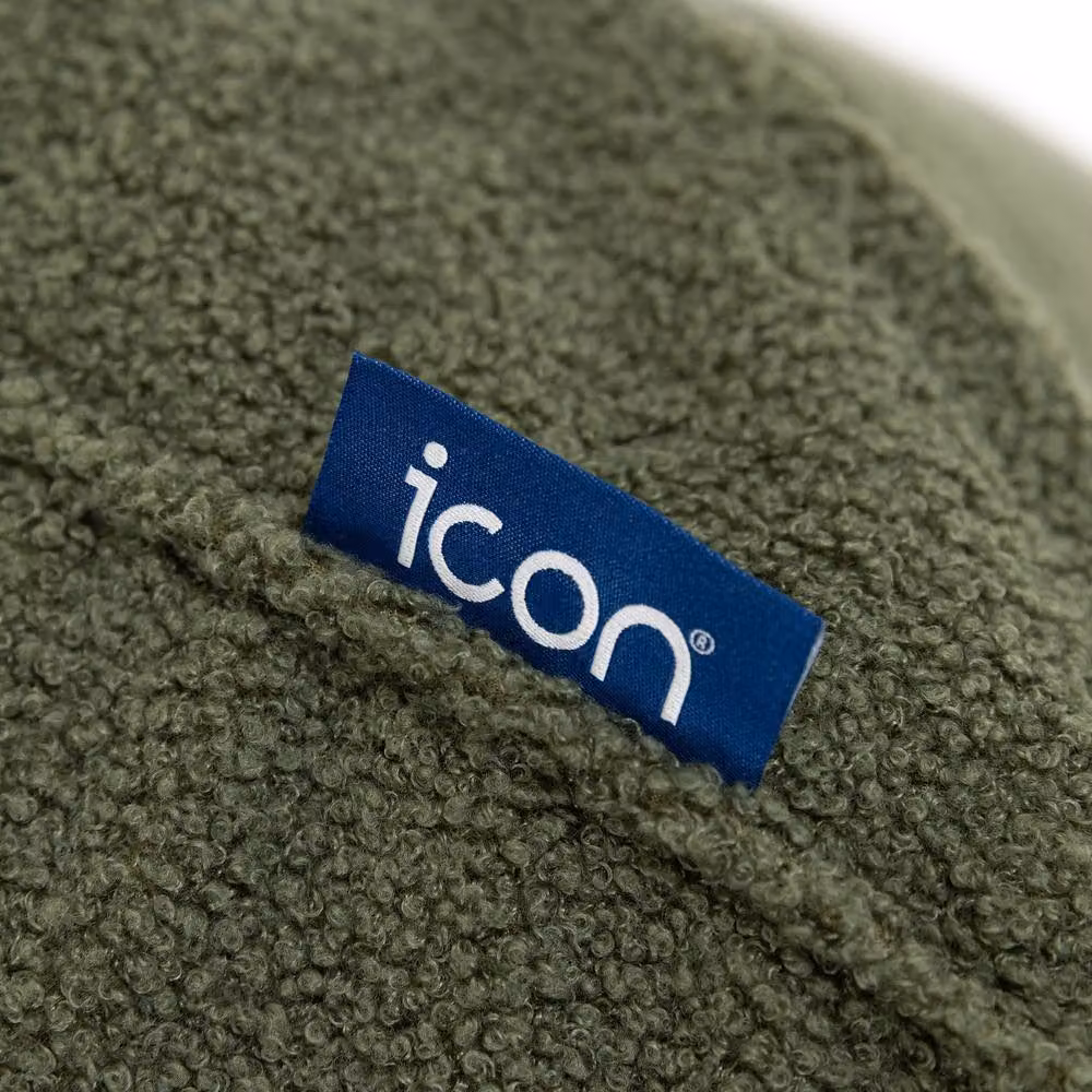 ICON Swoop Boucle Accent Chair Bean Bag in Green – 4