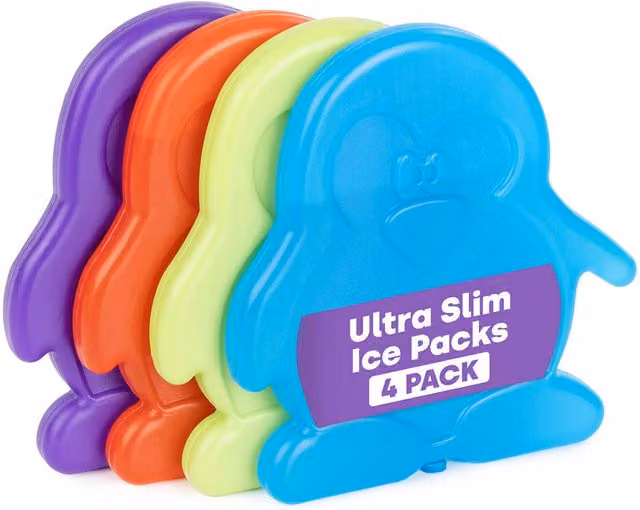 LIVIVO Penguin Freezer Block Set, 4 Pack, Multicolour