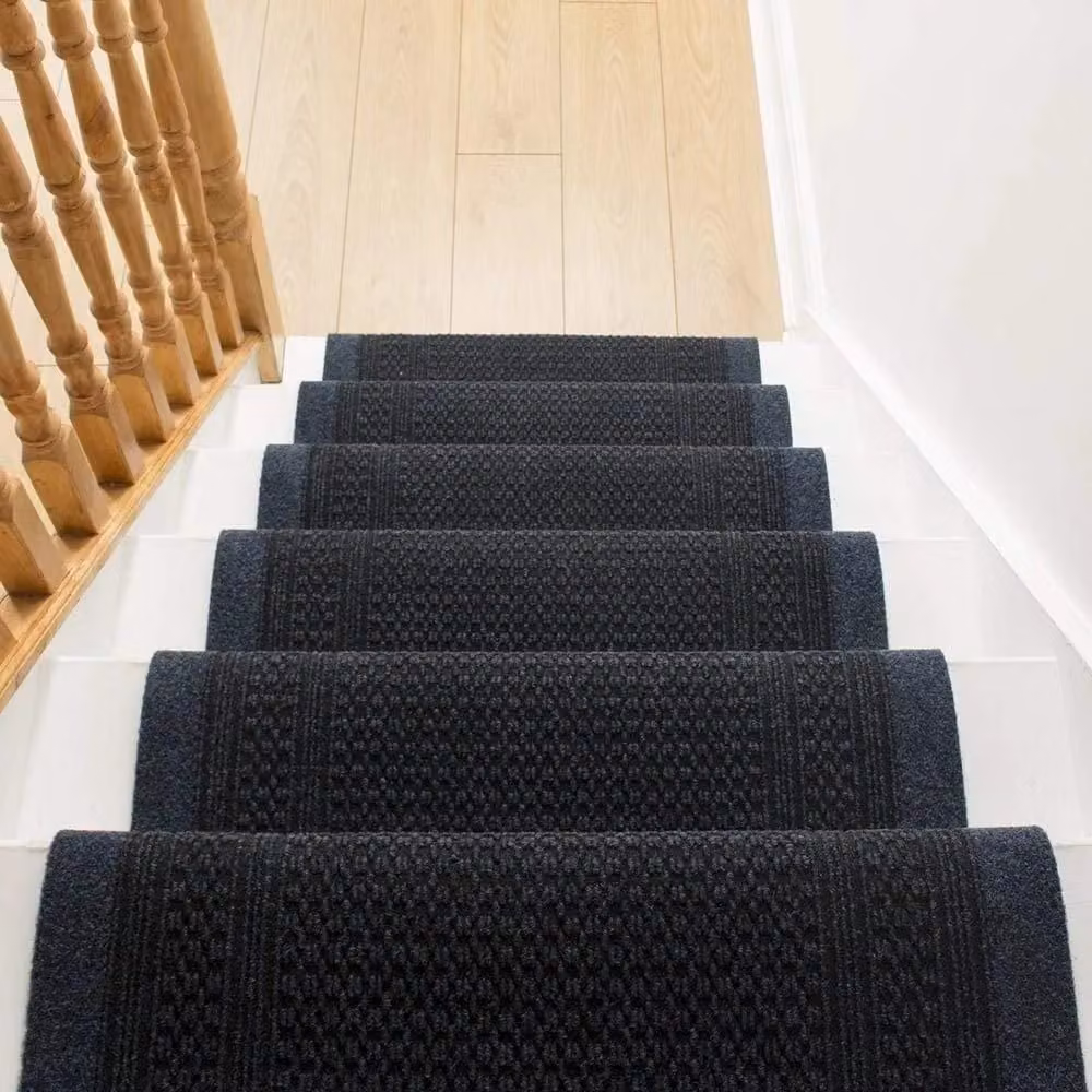 runrug Aztec Stair Runner Carpet, Blue, W: 66 cm, L: 570 cm – 6