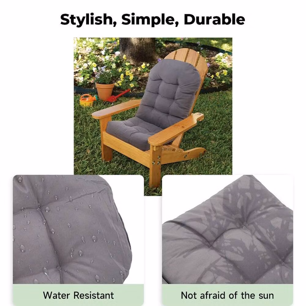 PAWNORA Chair Cushion in Dark Grey, W: 110 cm, D: 48 cm, H: 8 cm – 3
