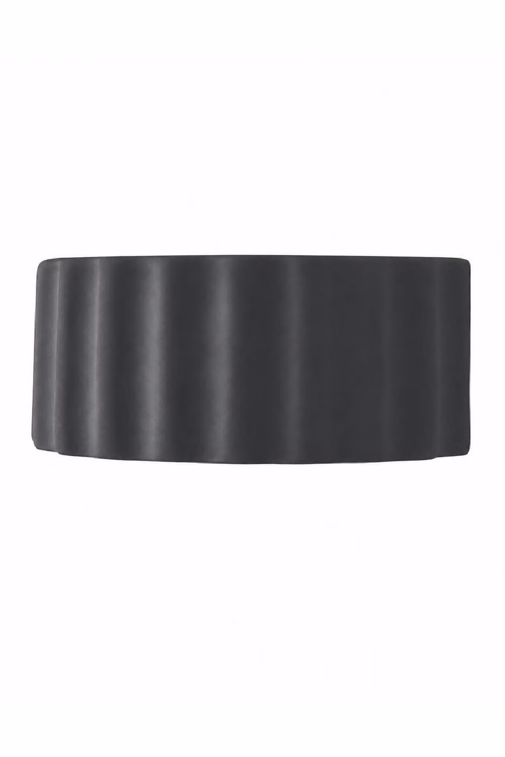 ValueLights Pablo Curved Ribbed Ceramic Flush Wall Sconce Light with Bulb in Navy Blue – 3
