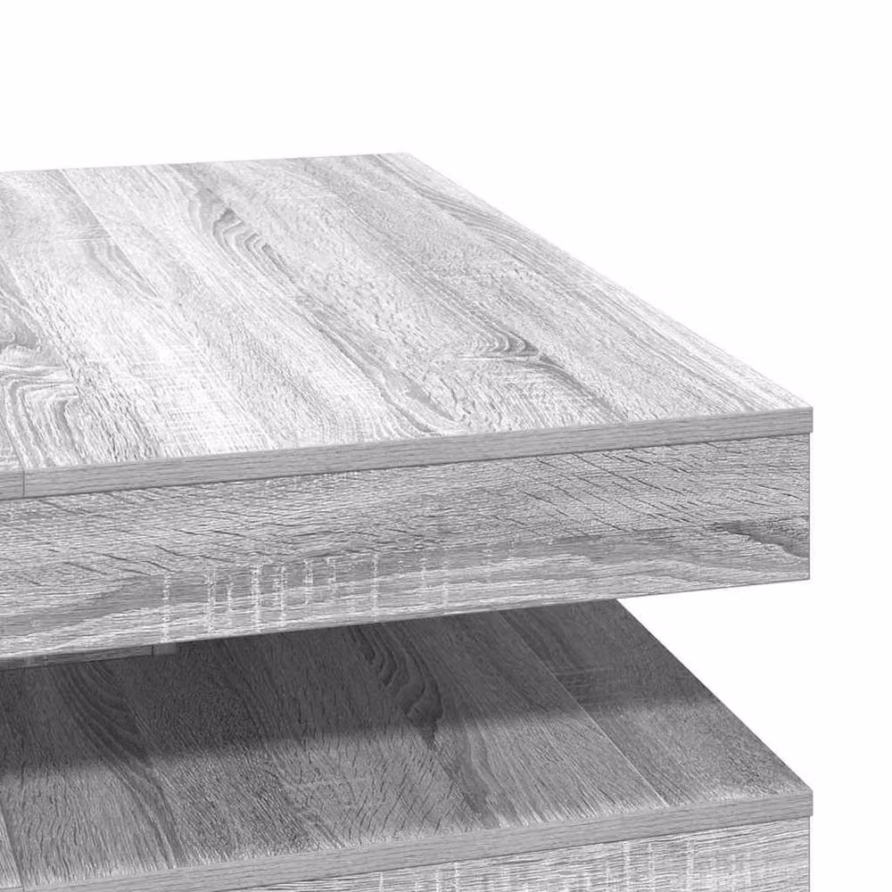 Berkfield Home Grey Sonoma Rotating Coffee Table W/D/H: 90 x 90 x 34.5 cm – 3