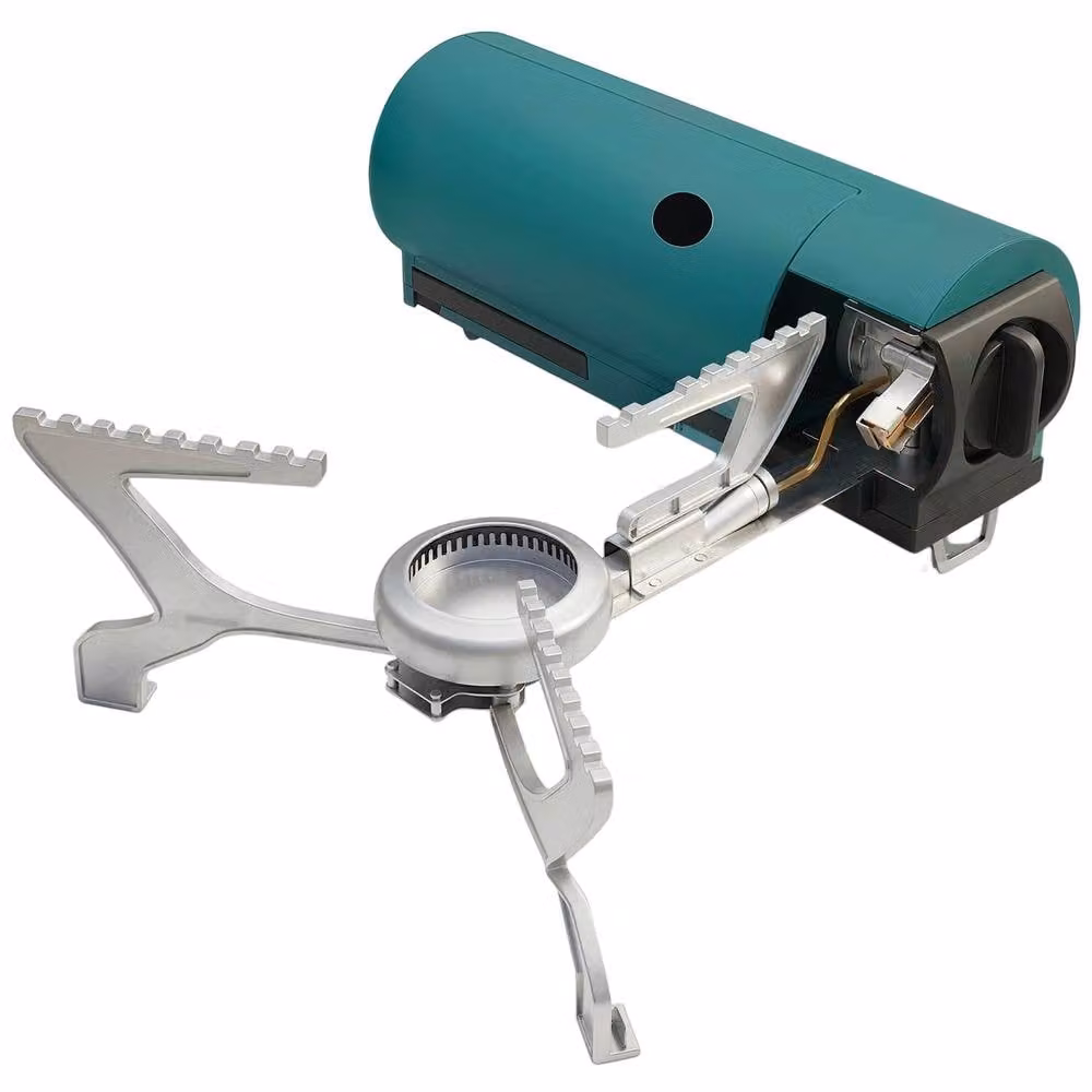 OUTSUNNY Green Gas Camping Stove with Safety Shut-Off and Piezo Ignition – 2
