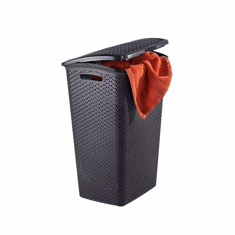 Curver My Style 55L Laundry Basket Hamper in Anthracite Grey – 3