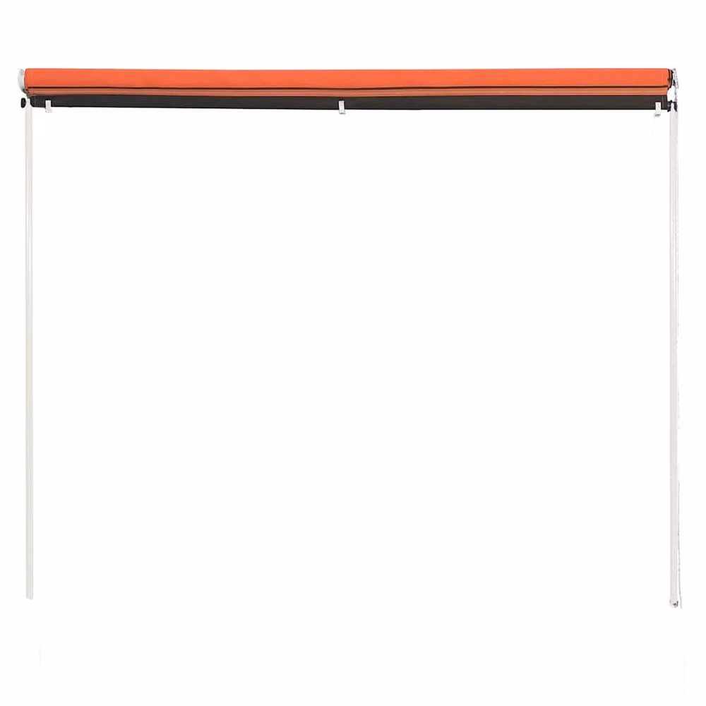 Berkfield Home Manual Retractable Awning in Orange and Brown, W: 300 cm, D: 150 cm – 2