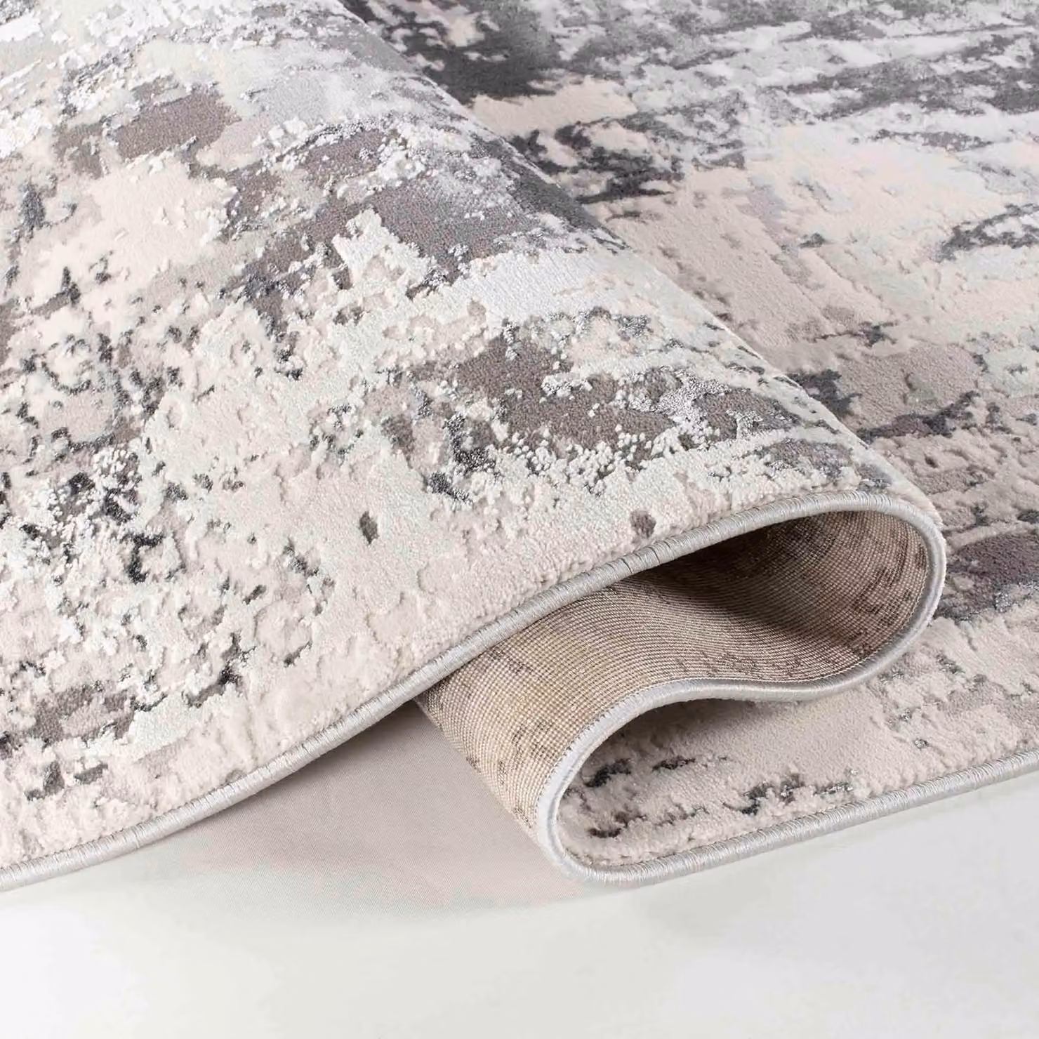Desire Rugs Styra Modern Abstract Area Rug in Silver, W/D: 120 x 170 cm – 2