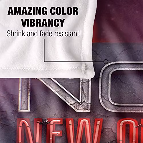Trevco NCIS: New Orleans Neon Sign Super Soft Microfibre Fleece Throw Blanket, White, W/D/H: 152 x 127 cm – 3