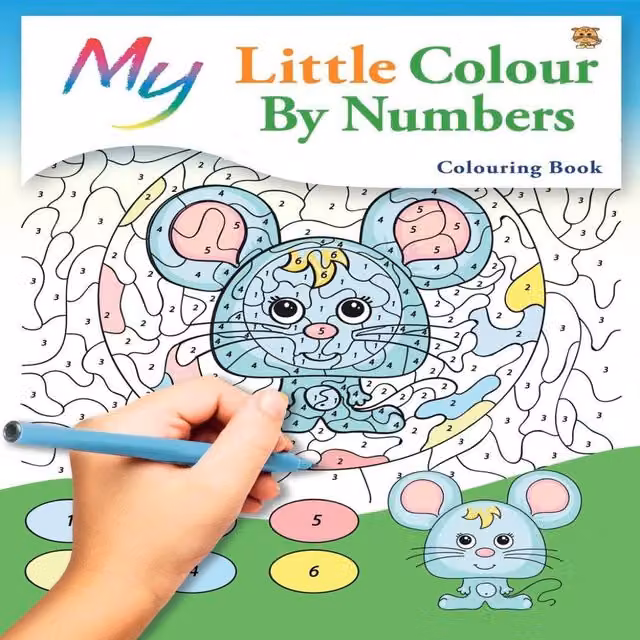 Mickey MacIntyre My Little Colour By Numbers Colouring Book for Children, Multicolour