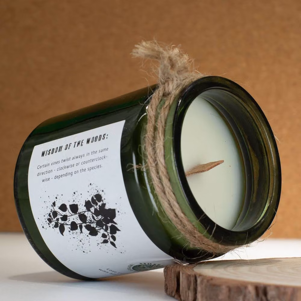 Serenityy Green Soy Wax Woodwick Tabletop Candle with Floral and Fruity Scents – 3