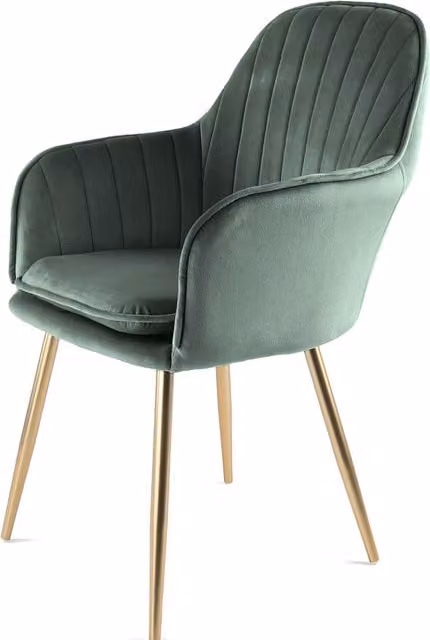 Genesis Muse Velvet Accent Arm Tub Chair in Bistro Green
