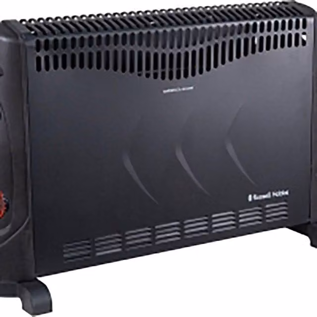 Russell Hobbs RHCVH4002B 2000W Electric Convector Heater in Black with 3 Heat Settings, Adjustable Thermostat and Overheat Protection