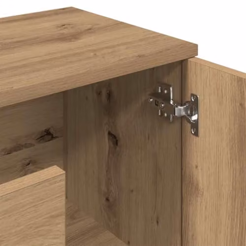 vidaXL Artisan Oak Sideboard in Brown, W/D/H: 90 x 29.5 x 65 cm – 4
