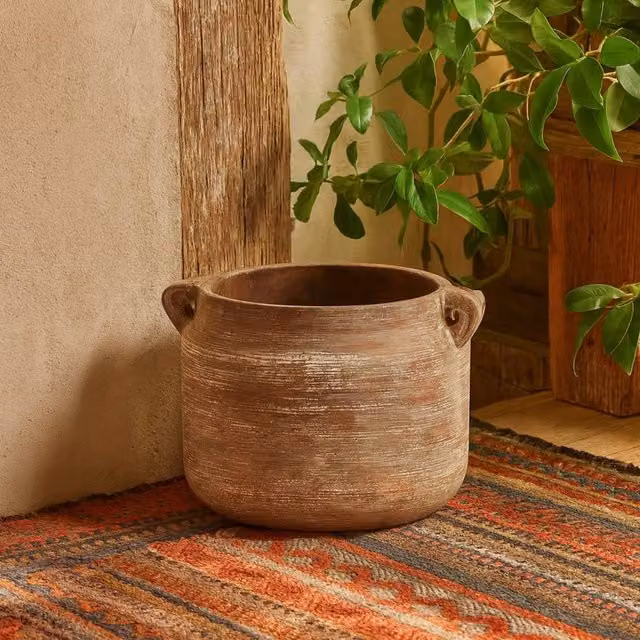 Wyld Haus Sundrift Hydria Stoneware Pot in Aged Brown, W/D/H: 18.0 x 15.0 x 18.0 cm